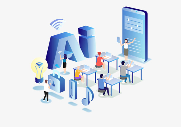 5DAI人工智能矢量插画 驱动人工智能双创服务平台的艺术与科技融合